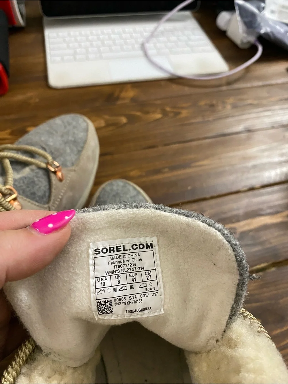 Sorel Sneakchic Alpine Beige Suede Leather Upper Sherpa Ankle Boots Size 10